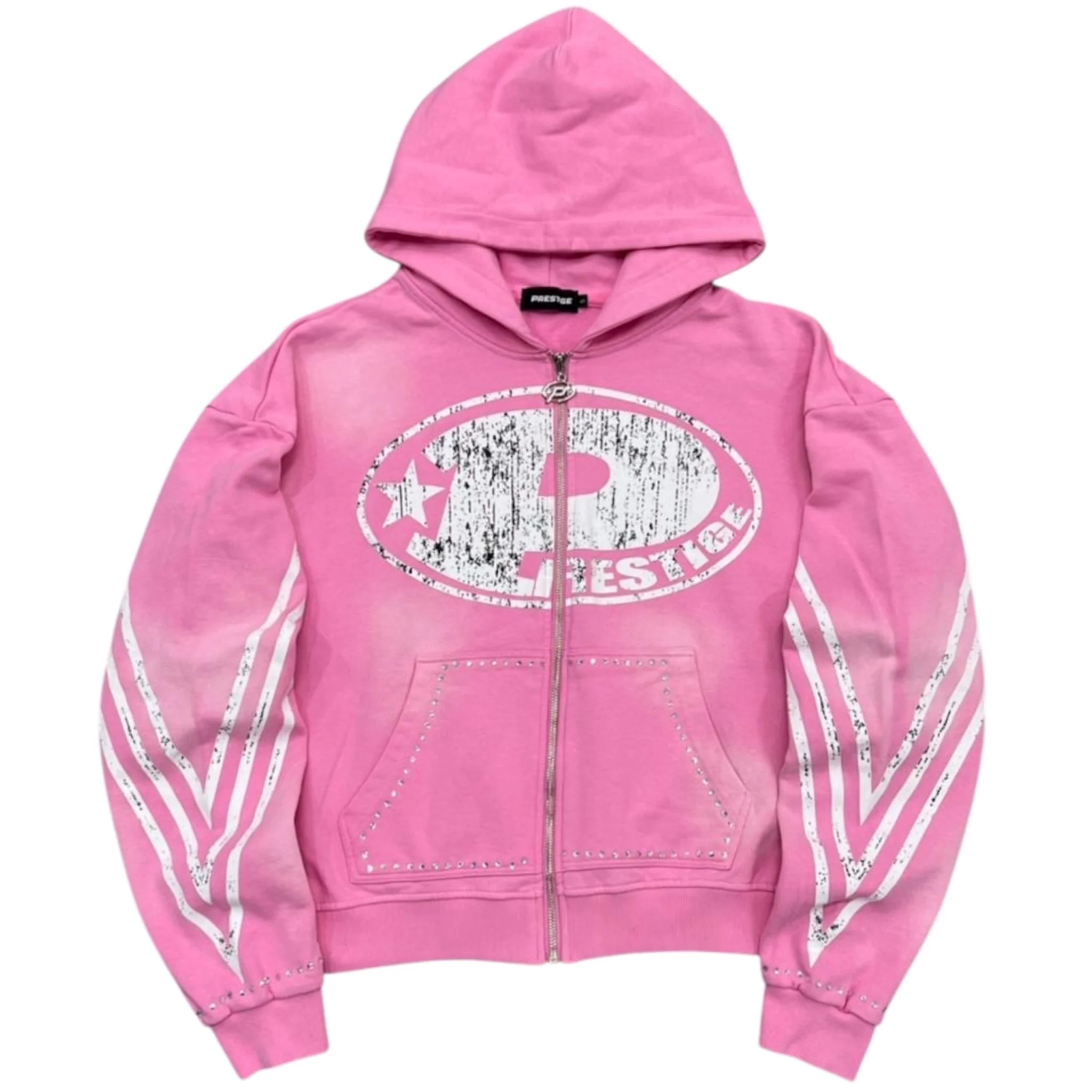 Prestige "P Logo" Rhinestone Hoodie - Image 5